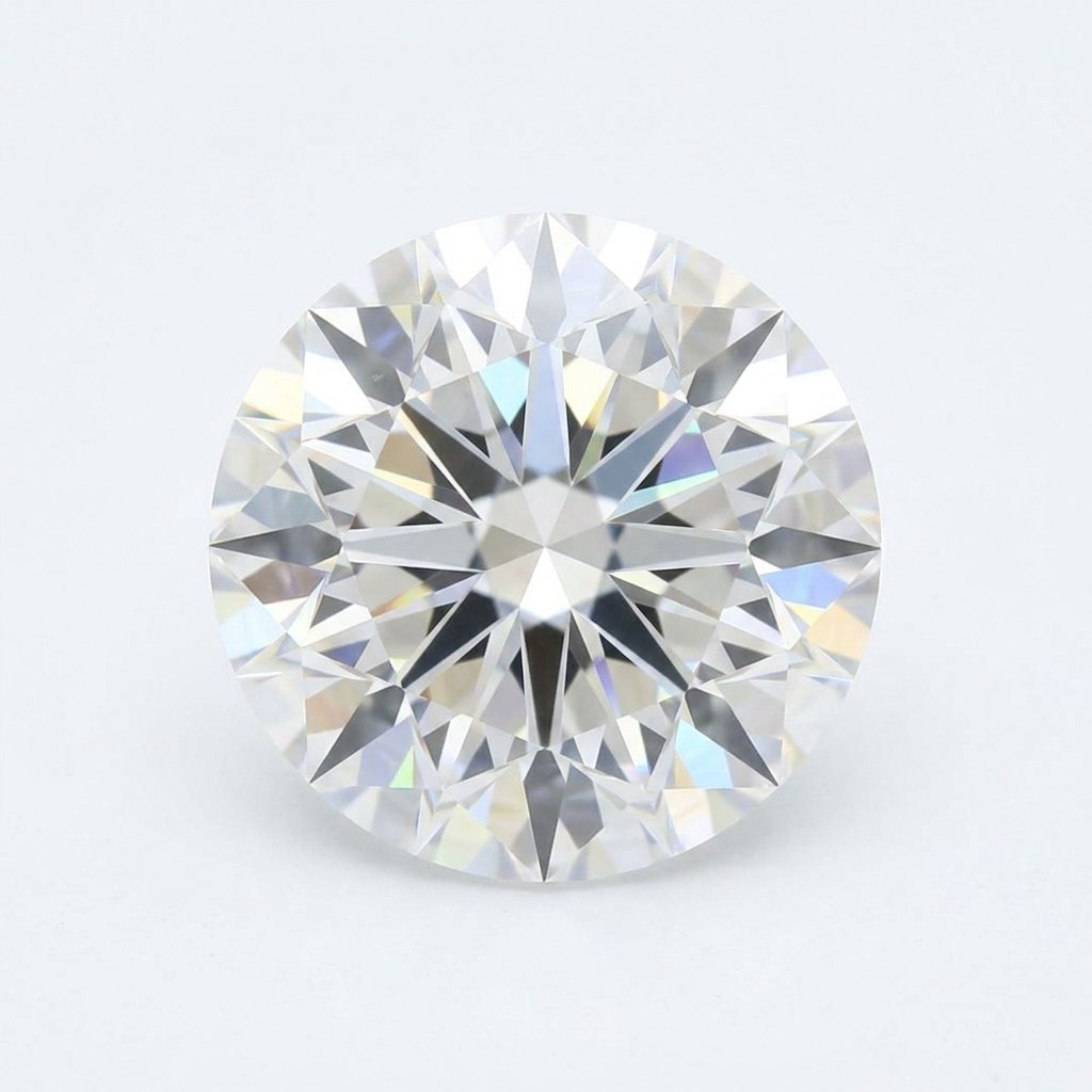 Close-up of lab-grown diamond showing classic white brilliance