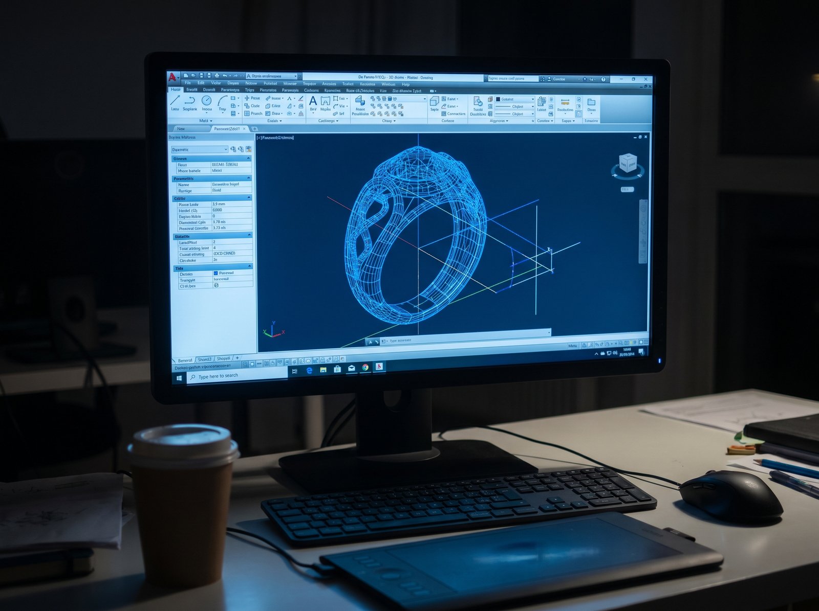 Step 2: CAD 3D modeling on screen