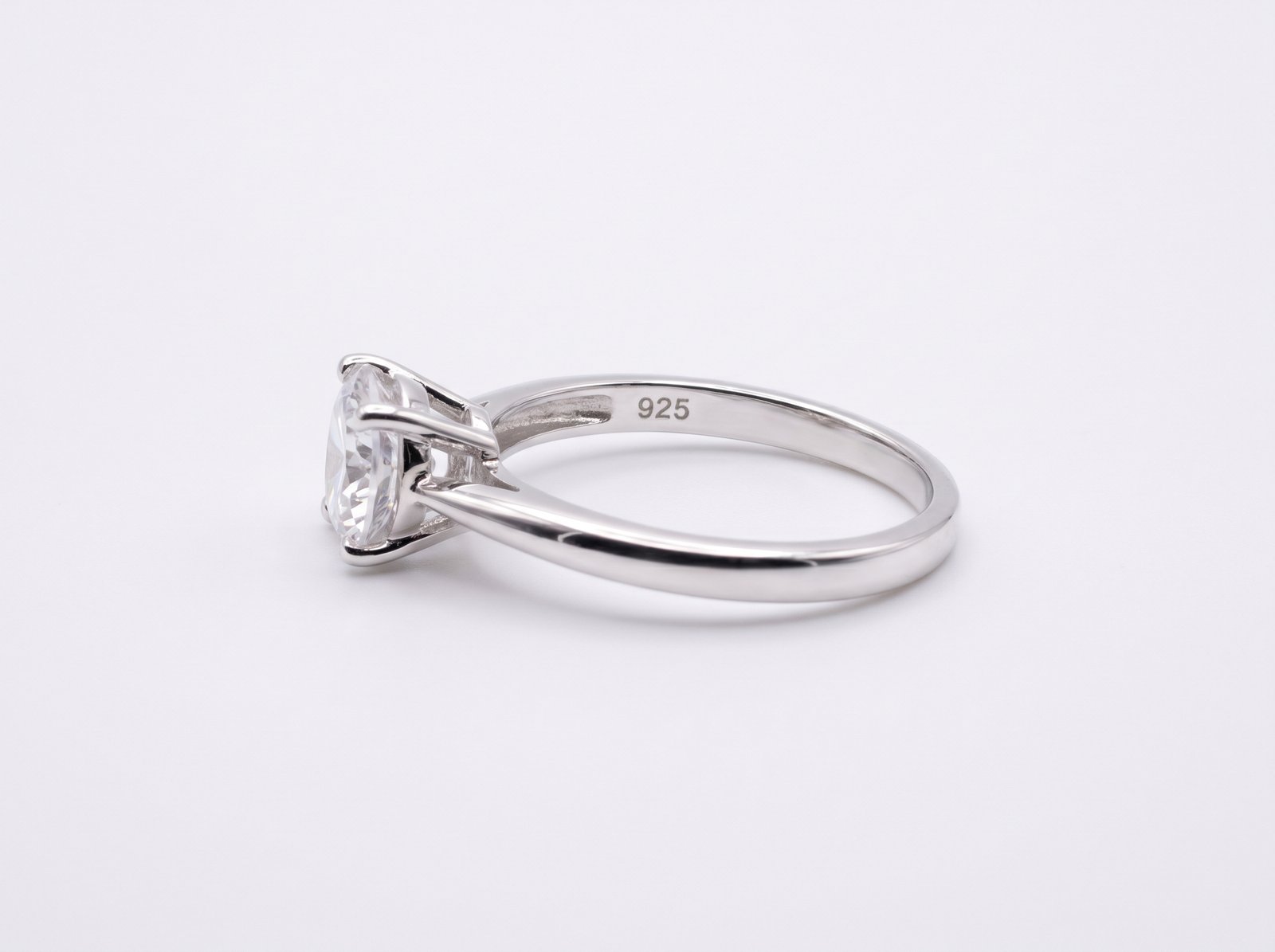 925 sterling silver ring with CZ stone